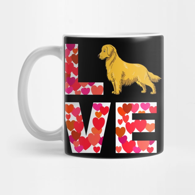 Love golden retriever Dog Design Design by Schimmi